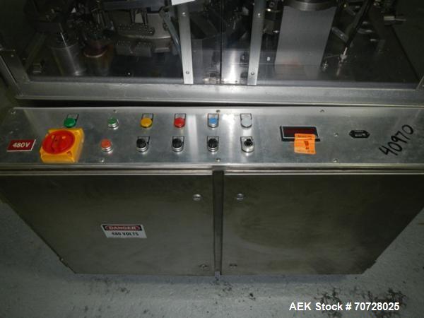 Used Bosch encapsulator, model GKF1500, presently set up with size 3 change parts, serial# 640242, 1982.