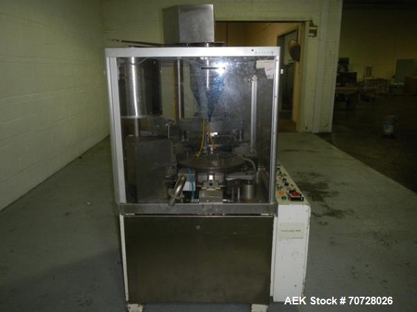 Used Bosch encapsulator, model GKF1500, presently set up with size 0 change parts, serial# 640253, 1982.