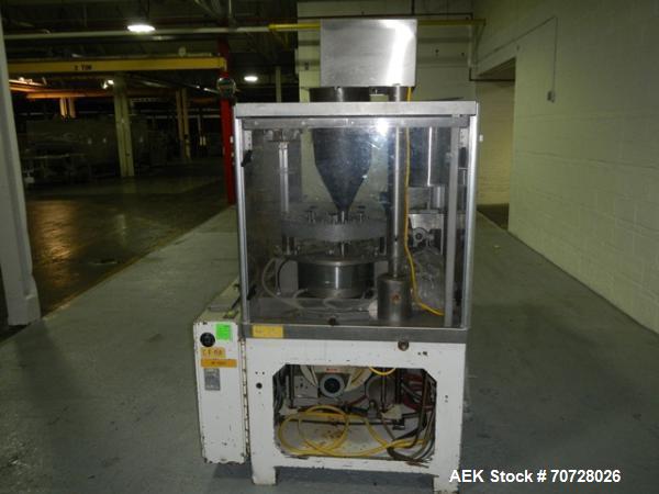 Used Bosch encapsulator, model GKF1500, presently set up with size 0 change parts, serial# 640253, 1982.
