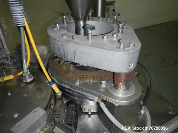 Used Bosch encapsulator, model GKF1500, presently set up with size 0 change parts, serial# 640253, 1982.