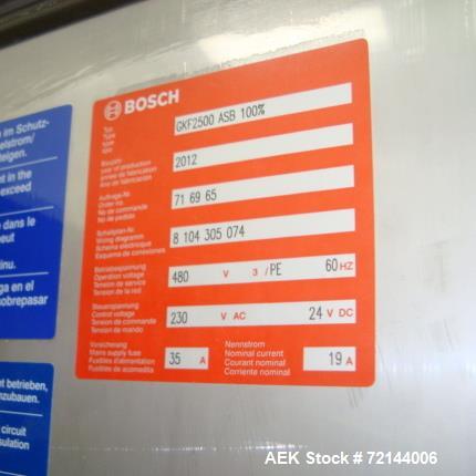 Used- Bosch GKF 2500 ASB 100% ASB/IPK Capsule Filling Machine