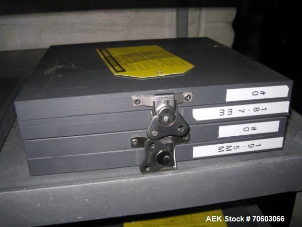 Used Bosch GKF 400 Capsule Filler Dosing disks, size 0, 11.5mm, 10.5mm, 18.7mm and 19.5 mm