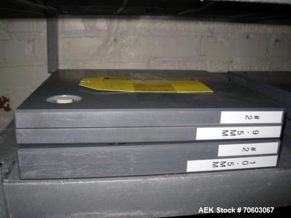 Used Bosch GKF 400 Capsule Filler Dosing disks, size 2, 9.5mm, 10.5mm, 11.0 mm, 11.5mm, 12.0mm, 13.5mm, 14.0mm, 15.0mm and 17.4mm