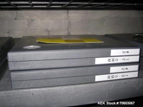 Used Bosch GKF 400 Capsule Filler Dosing disks, size 2, 9.5mm, 10.5mm, 11.0 mm, 11.5mm, 12.0mm, 13.5mm, 14.0mm, 15.0mm and 17.4mm