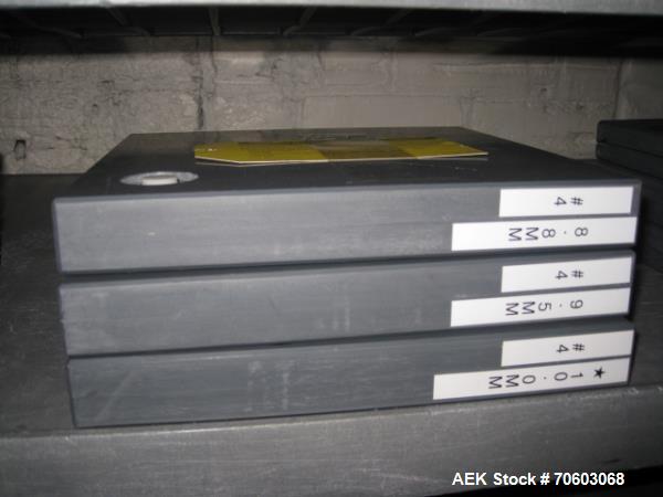 Used Bosch GKF 400 Capsule Filler Dosing disks, size 4, 4.7mm, 5.3mm, 6.0mm, 6.8mm, 7.4mm, 8.0m, 8.8mm, 9.5mm, 10.0mm, 10.5mm, 11.0mm and 11.5mm