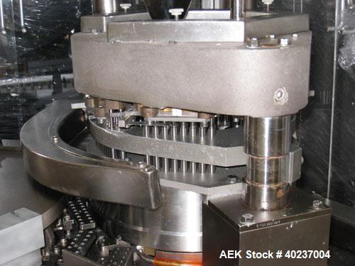Unused- Bosch Encapsulator, GKF1500.  Rated at 1500 capsules per minute or 90,000 per hour.  Set up for size 4 capsules.  Unit was built in 1998.  Serial number 782230.  230/460 volt.