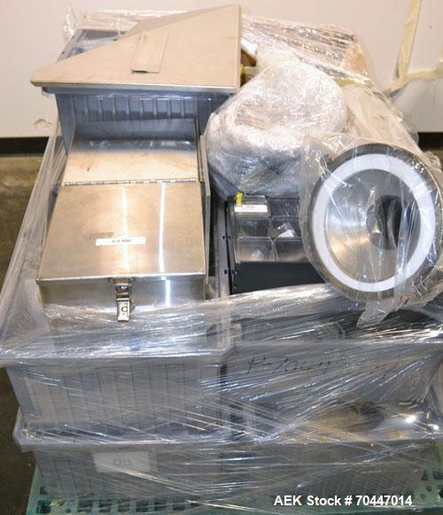 Used MG2 Futura automatic capsule filler capable of speeds up to 48,000 capsules per hour. Can run capsule sizes from 000 to 5, including tamper evident with proper changeparts. Currently haas change...