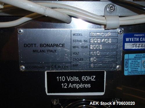 Used Dott. Bonapace Model "In-Cap" Automatic Bench Top Capsule Filling Machine