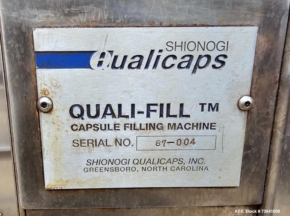 Used Shionogi Qualicaps Quali-Fill Semi-Automatic Capsule Filler 15,000 CPH