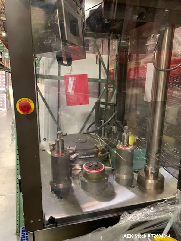 Used The Bohanan Versifil, a hard gelatin encapsulation machine designed to fill capsules at a rate of 160 to 700 capsules per minute (fill rate depends on tooling used.)