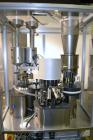 Used MG2 Futura automatic capsule filler capable of speeds up to 48,000 capsules per hour. Can run capsule sizes from 000 to 5, including tamper evident with proper changeparts. Currently haas change...