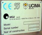 Used MG2 Futura automatic capsule filler capable of speeds up to 48,000 capsules per hour. Can run capsule sizes from 000 to 5, including tamper evident with proper changeparts. Currently haas change...