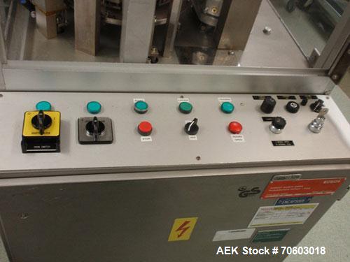 Used Bosch Encapsulator, Model GKF400. Rated up to 400 capsules per minute, serial# 640306, new 1983.