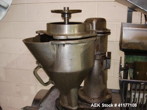 Used Capsugel Semi Automatic Capsule Filler, Model 8S. 12,000 to 15,000 capsules per hour for sizes 00 through 4 dependent upon volume per ring, operator experience and filling conditions (see Room C...