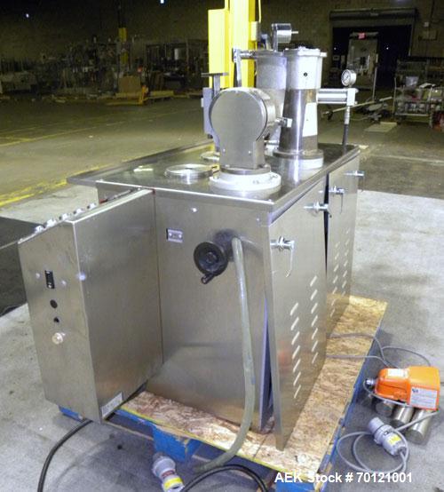 Used Capsugel Semi Automatic Capsule Filler, Model KDF-2. 20,000 capsules per hour for sizes 00 through 5 with beadlets, granular, or powdered product. Capacities dependent upon volume per ring, oper...