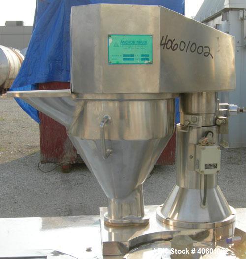 Used Anchor Mark Pharmafill High Speed Capsule Filling Machine, Model CF2. Designed to fill hard gelatin capsules with powder, granules or pellets from capsule sizes 00 to 5, currently set-up on size...