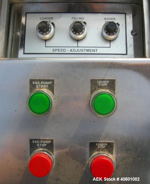 Used Anchor Mark Pharmafill High Speed Capsule Filling Machine, Model CF2. Designed to fill hard gelatin capsules with powder, granules or pellets from capsule sizes 00 to 5, currently set-up on size...