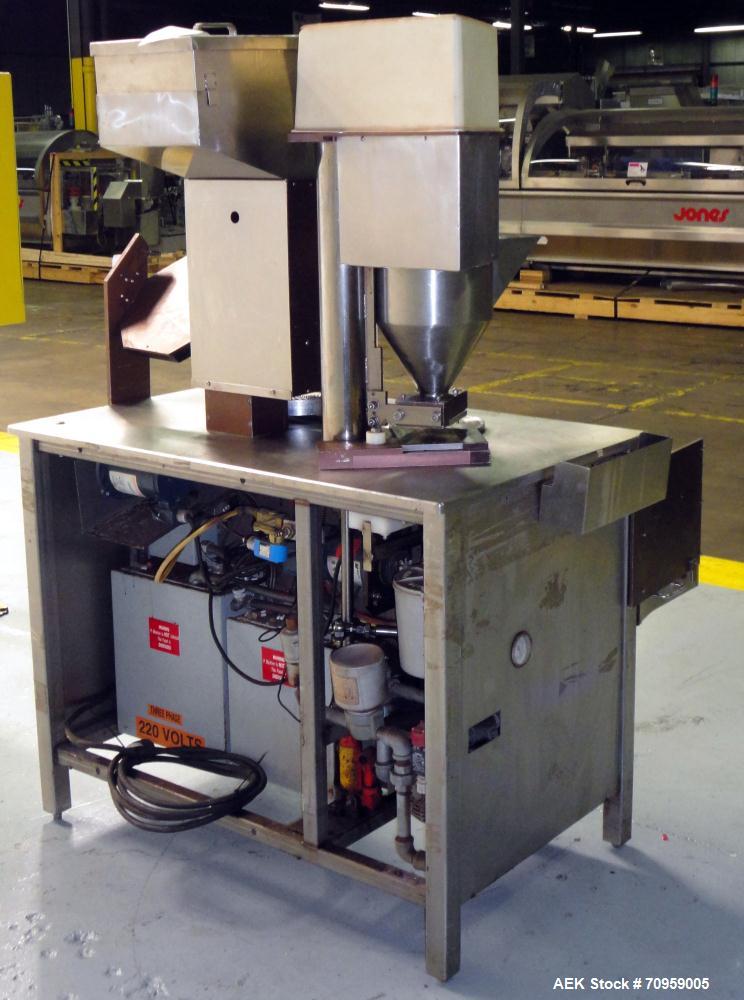 Used Shionogi Qualicaps STI Type 10 Semi-Automatic Capsule Filler. Capable of speeds up to 25,000 capsules per hour. Machine is setup with size 0 Change parts, includes a set of 00 change parts. Has ...