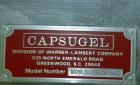 Used Capsugel Semi Automatic Capsule Filler, Model KDF-2. 20,000 capsules per hour for sizes 00 through 5 with beadlets, granular, or powdered product. Capacities dependent upon volume per ring, oper...
