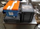 Used Capsugel Filler, Type Xcelodose 600. Stainless steel contact surfaces, rated up to 600 capsules/hour with capsule hopper, power supply 8 amps at 120 volt, 4 amps at 220 volt, ac 50/60 hertz, sin...