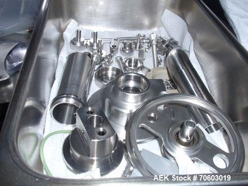 Used Capsugel Liquid Encapsulator, Model CFS1000. Rated approx. 1,000 capsules per hour, serial# 07-02-007, new 2002.