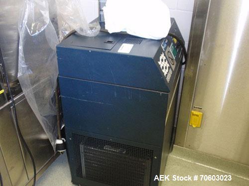 Used Vanguard VSG-52B Mini Softgel Encapsulator.  Includes chiller unit, (2) tumble dryers, spare rolls, 150 lt gelatin melting tank and Neslab process chiller, touch screen controls, 480 volt, seria...