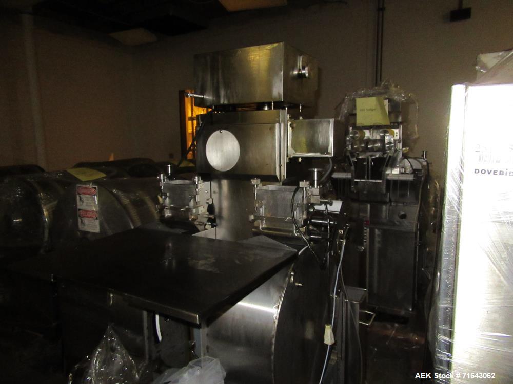 Used Pharmagel Engineering Model MK3LS Complete "Softgel" Line. Line had forming machine, 6 cooling drums with air handler and 4 polishing pans.