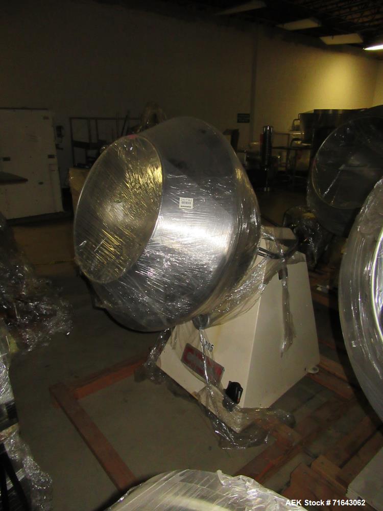 Used Pharmagel Engineering Model MK3LS Complete "Softgel" Line. Line had forming machine, 6 cooling drums with air handler and 4 polishing pans.