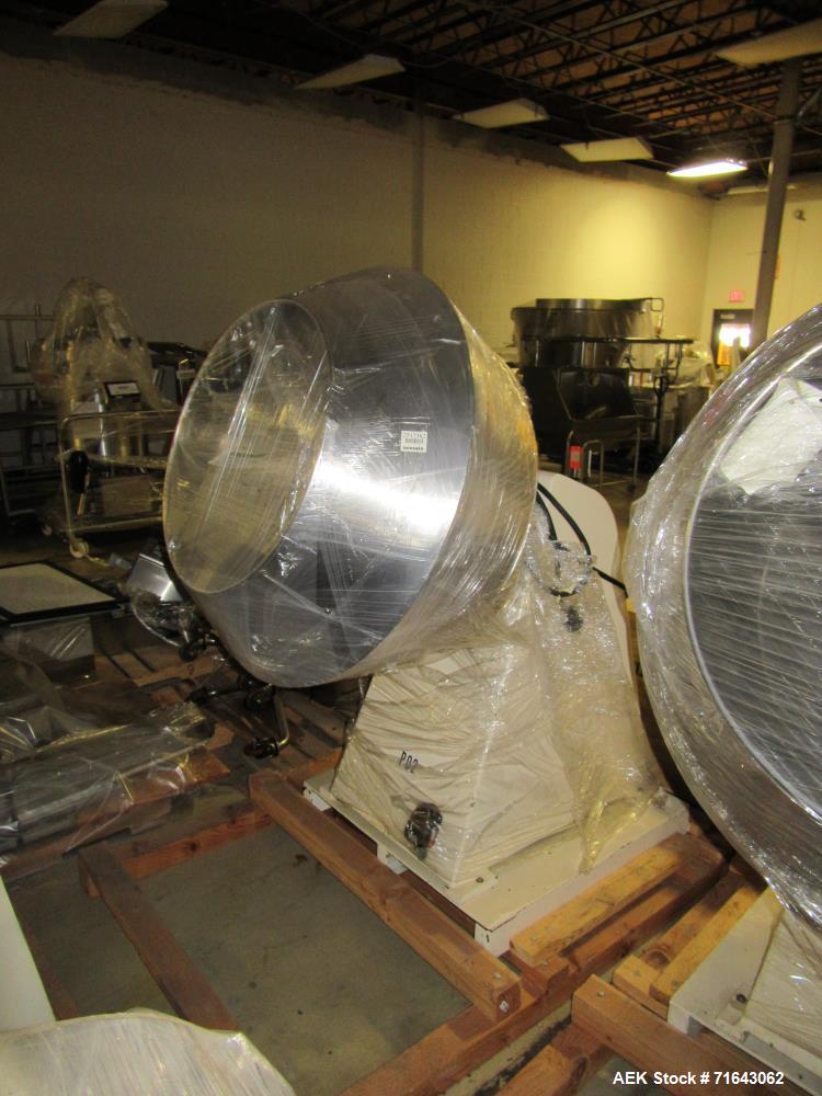 Used Pharmagel Engineering Model MK3LS Complete "Softgel" Line. Line had forming machine, 6 cooling drums with air handler and 4 polishing pans.