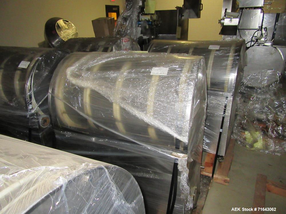 Used Pharmagel Engineering Model MK3LS Complete "Softgel" Line. Line had forming machine, 6 cooling drums with air handler and 4 polishing pans.