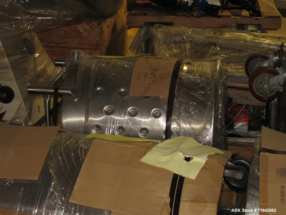 Used Pharmagel Engineering Model MK3LS Complete "Softgel" Line. Line had forming machine, 6 cooling drums with air handler and 4 polishing pans.