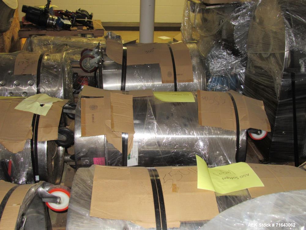 Used Pharmagel Engineering Model MK3LS Complete "Softgel" Line. Line had forming machine, 6 cooling drums with air handler and 4 polishing pans.