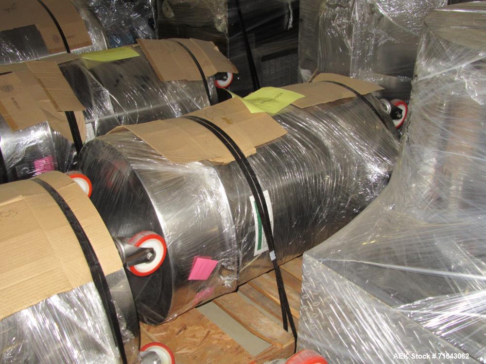 Used Pharmagel Engineering Model MK3LS Complete "Softgel" Line. Line had forming machine, 6 cooling drums with air handler and 4 polishing pans.