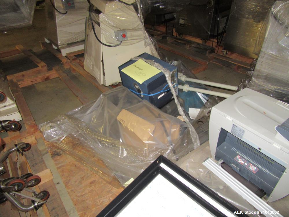 Used Pharmagel Engineering Model MK3LS Complete "Softgel" Line. Line had forming machine, 6 cooling drums with air handler and 4 polishing pans.