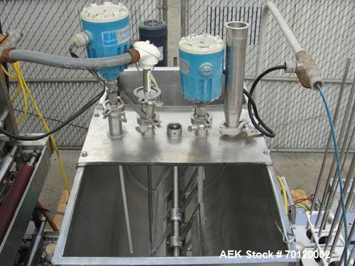 Used-AutoProd 6 Lane Cup Filler and Induction Sealer. Stainless steel contact parts. Model FP 1 x 6. Filler has cup dispense...