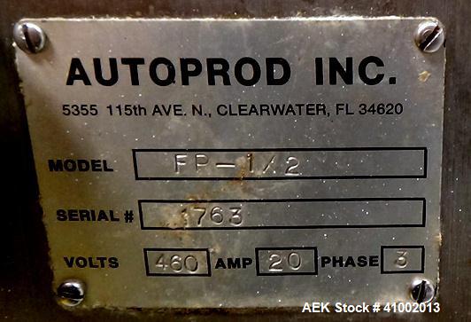 Used Autoprod Model Fast Pack PF-1X2Dual Lane Tub Filler