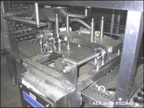 USED: Autoprod Fast-Pack portion packager, model FP2X5PP, stainless steel construction. Fills 1-32 oz packages, +/- 1/2% filling accuracy, rated up to 21,000 CPH with Filamatic filler, model DAB-16-4...