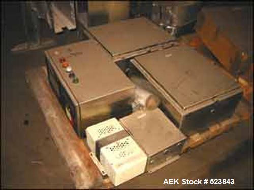 USED: Autoprod Fast-Pack portion packager, model FP2X5PP, stainless steel construction. Fills 1-32 oz packages, +/- 1/2% filling accuracy, rated up to 21,000 CPH with Filamatic filler, model DAB-16-4...