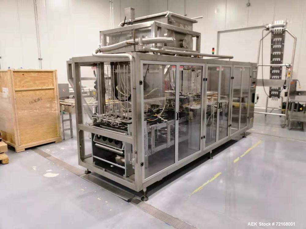 Used Eastsign Four Lane Filling and Capping Machine; Model DCC-4-6000-SOUP