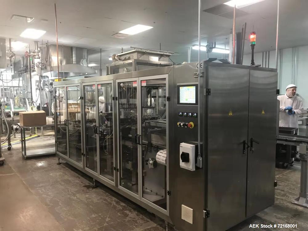 Used Eastsign Four Lane Filling and Capping Machine; Model DCC-4-6000-SOUP