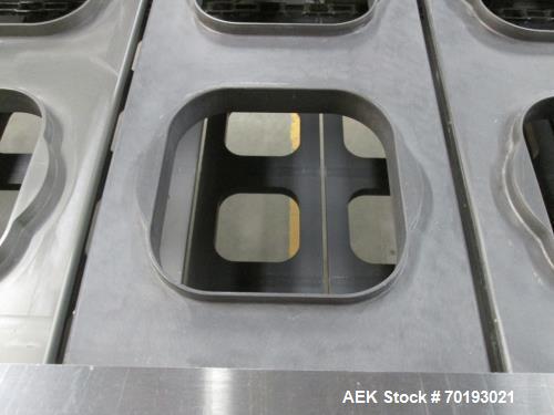 Used Holmatic model PR-4S Inline Cup Filler and Sealer. Last ran bowl of mac and cheese. The bowl measure 6 1/4” long x 5 1/2” wide x 2 3/8” high. This machine is servo with a Spee-Dee volumetric cup...