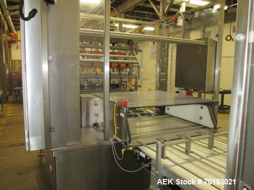 Used Holmatic model PR-4S Inline Cup Filler and Sealer. Last ran bowl of mac and cheese. The bowl measure 6 1/4” long x 5 1/2” wide x 2 3/8” high. This machine is servo with a Spee-Dee volumetric cup...