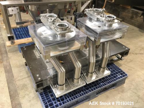 Used Holmatic model PR-4S Inline Cup Filler and Sealer. Last ran bowl of mac and cheese. The bowl measure 6 1/4” long x 5 1/2” wide x 2 3/8” high. This machine is servo with a Spee-Dee volumetric cup...