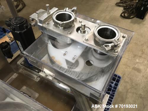 Used Holmatic model PR-4S Inline Cup Filler and Sealer. Last ran bowl of mac and cheese. The bowl measure 6 1/4” long x 5 1/2” wide x 2 3/8” high. This machine is servo with a Spee-Dee volumetric cup...