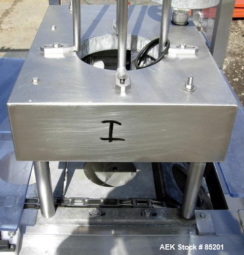 Used Holmatic Inline Single Lane Cup Filler/Lidder/Sealer, Model PR1S. Set up for 5-1/2" diameter cups. Includes cup dropper, filler,film seal (incomplete), and lid placer.Last used in food salads.1/...