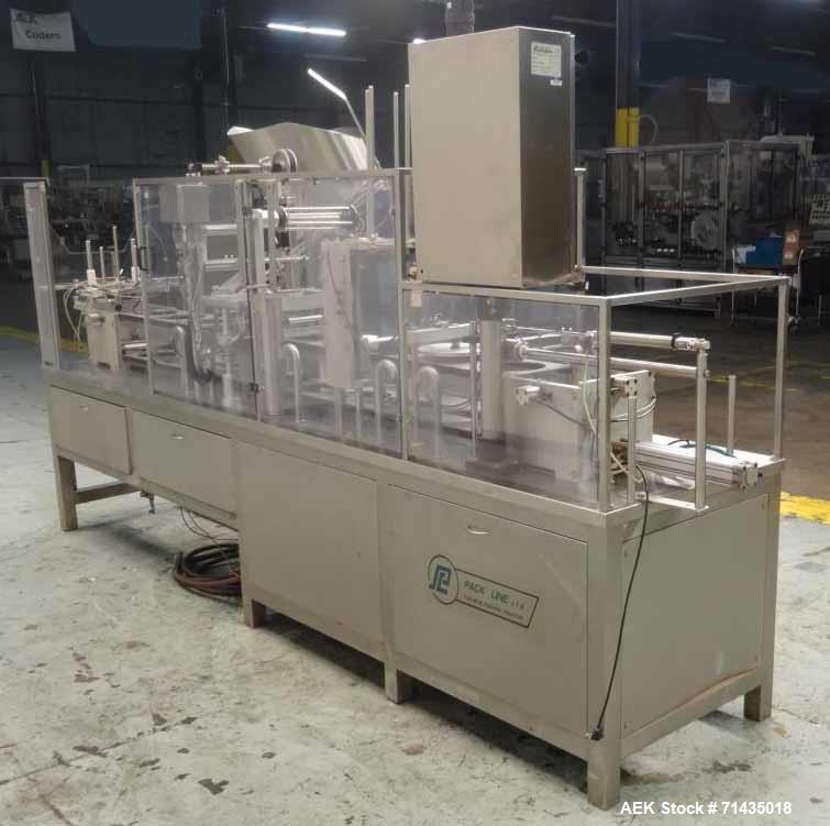 Used Pack Line Model PXG-1 Inline Cup Filler and Lidder