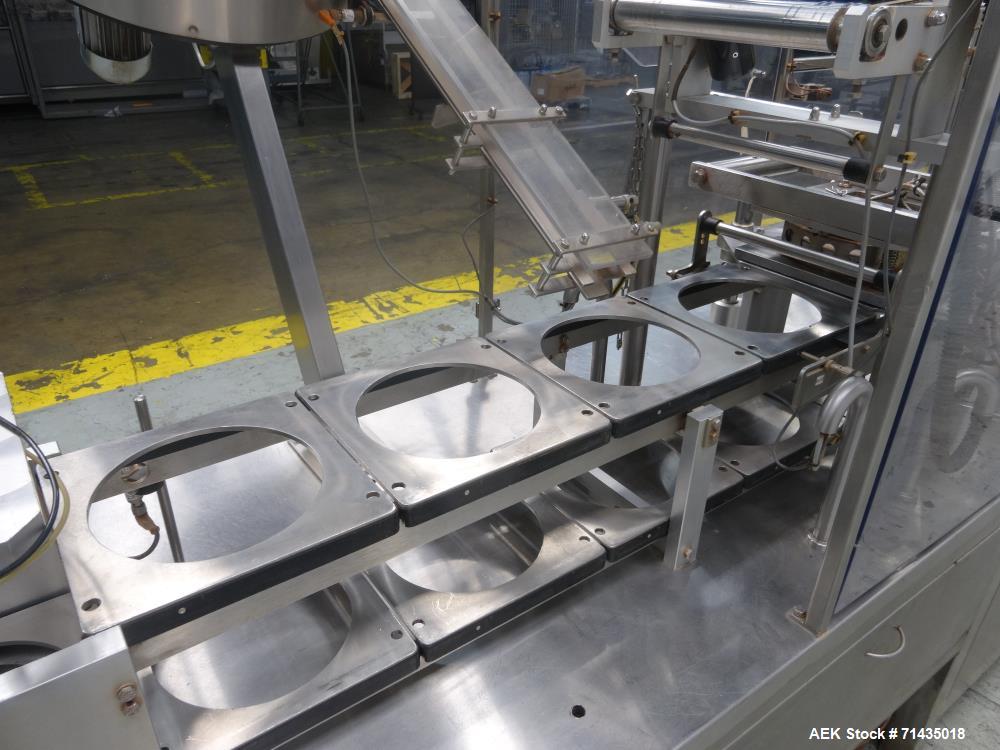 Used Pack Line Model PXG-1 Inline Cup Filler and Lidder