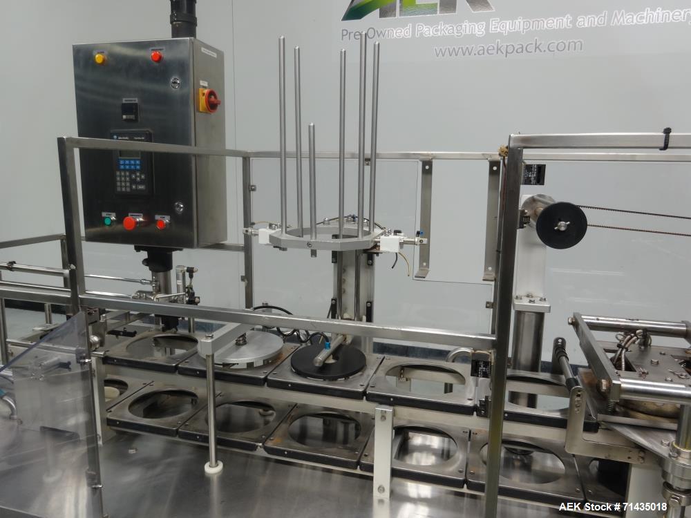 Used Pack Line Model PXG-1 Inline Cup Filler and Lidder