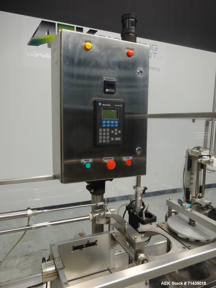 Used Pack Line Model PXG-1 Inline Cup Filler and Lidder