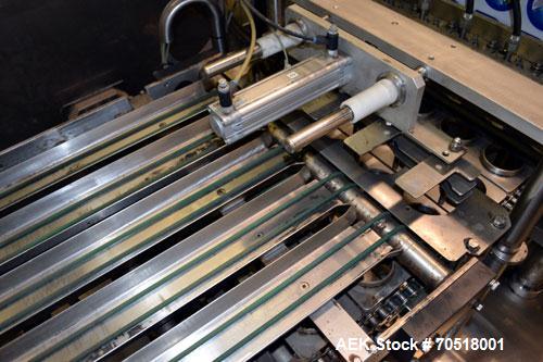 Used Pack Line PXM-5 Cup Filling and Sealing Machine. Unit is a five lane system with speeds rated from 30 to 50 cycles per minute (depending on product and cup size). Currently set up for 3" diamete...